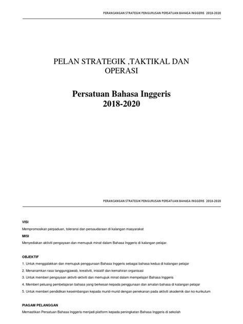 Meningkatkan tahap penguasaan bahasa inggeris dikalangan murid. Pelan Strategik Taktikal Dan Operasi Bahasa Inggeris ...