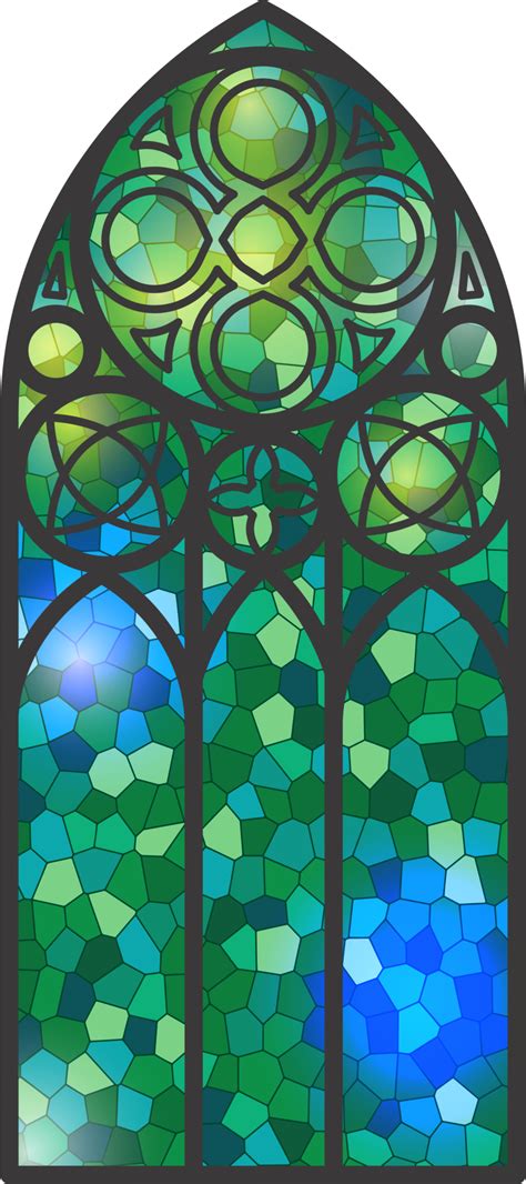 Gothic Window Vintage Stained Glass Church Frame Element Of