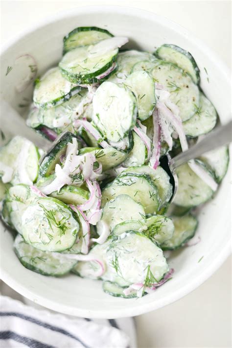 Cucumber Salad With Sour Cream Dill Dressing Simply Scratch