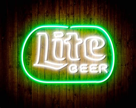 Miller Lite Beer Handmade Neon Flex Led Sign Pro Led Sign