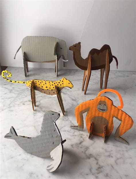 Recycled Cardboard Zoo Animals — Super Make It