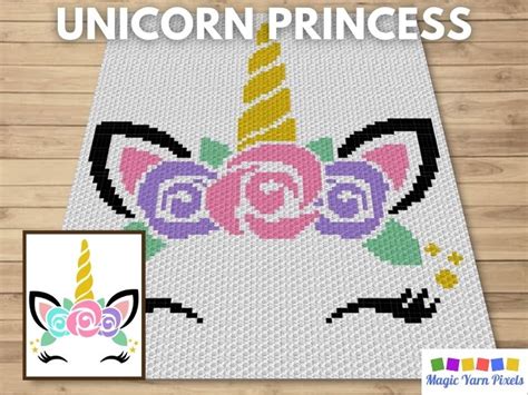 Crochet C2c Unicorn Graphgan Blanket Pattern Pdf Instant Download
