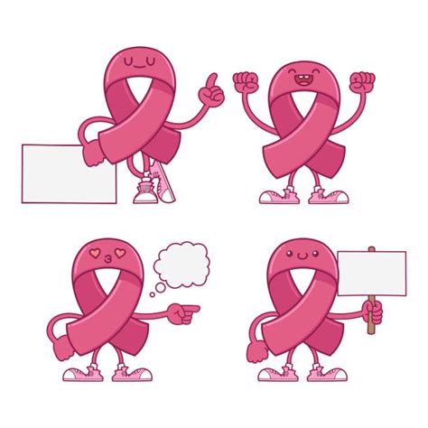 Breast Cancer Ribbon Graphic Cartoons Illustrations Royalty Free
