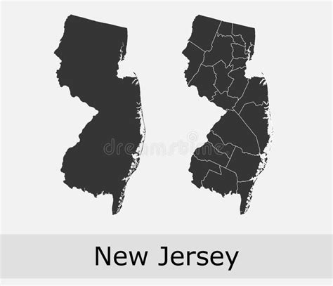 Estado De New Jersey Por Los Condados Ilustraci N Del Vector