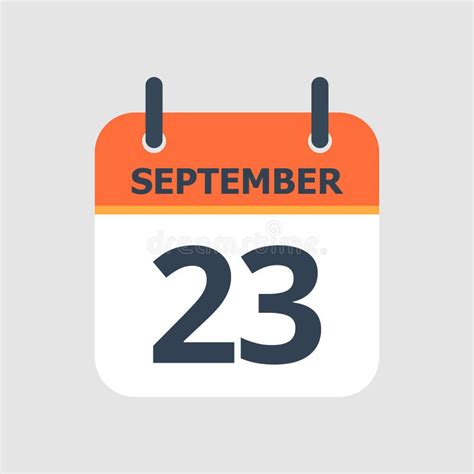 Calendar 23rd Of September Stock Vector Illustration Of Appointment
