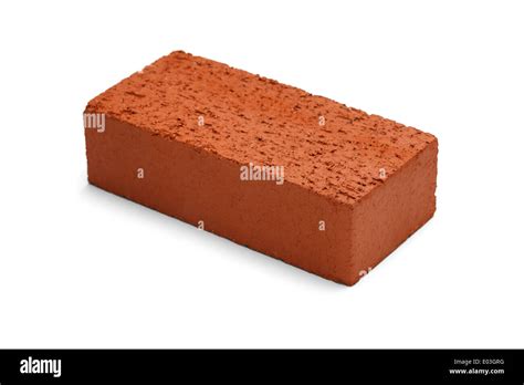Red Brick Isolated On A White Background Stock Photo Alamy