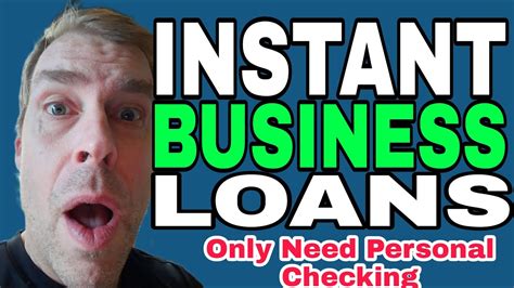 3 Steps How To Get A Instant Small Business Loan With Personal Checking Account Youtube