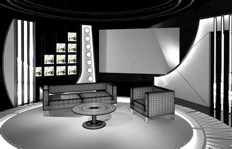 Virtual TV Studio Sets Collection Vol 10 4 PCS DESIGN Modern Art