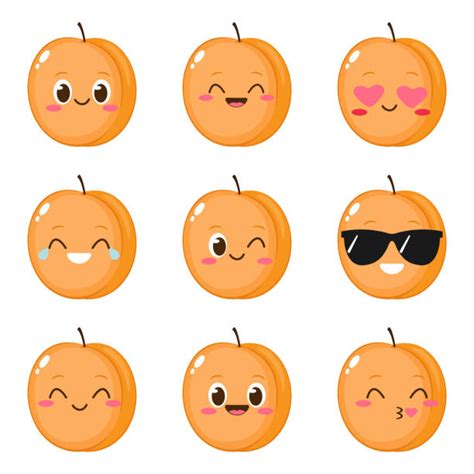 Cartoon Smiley Face Peach Smiling Stock Photos Pictures And Royalty Free