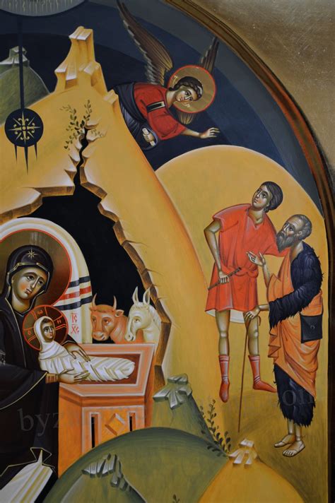 Nativity Of Christ Byzantine Icon Byzantine Icon Painting