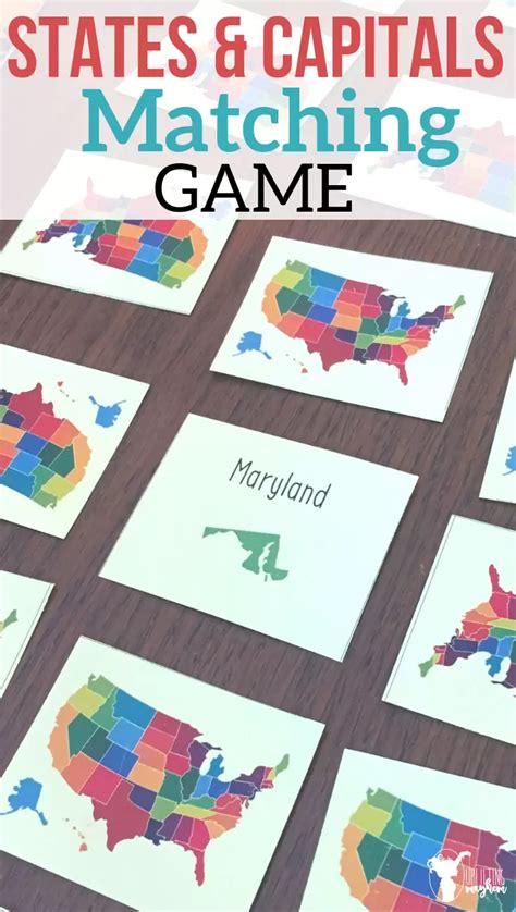 States And Capitals Matching Game Artofit