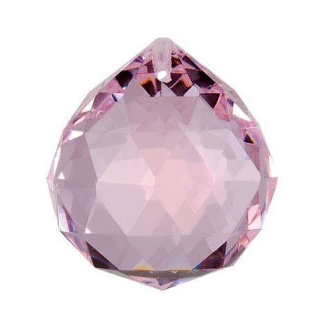 Swarovski Crystal 30mm Soft Pink Crystal Ball Prism Laser Engraved Logo