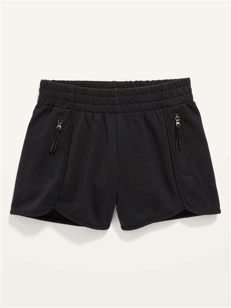 High Waisted Dynamic Fleece Performance Shorts For Girls Old Navy