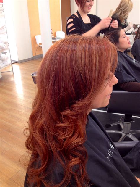 Copper Red With Apricot Highlights Hair By Marisa Formula Base 6cc
