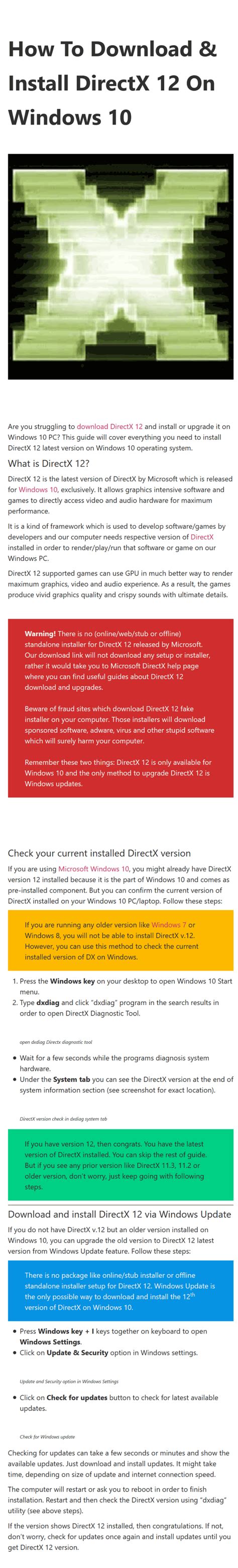 Download Directx 12 2023 Latest For Windows Windowstan