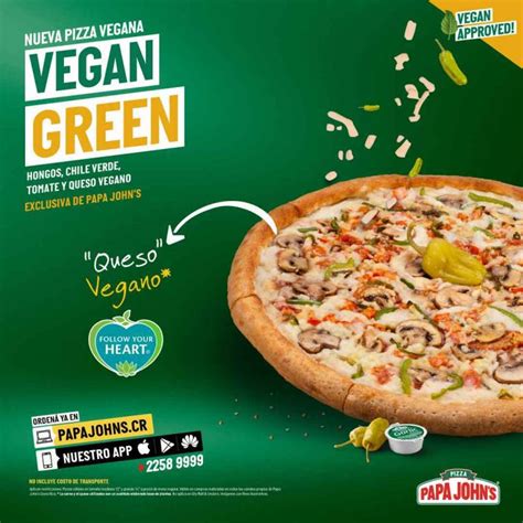 papa john s lanza nuevas presentaciones de pizzas veganas en el país tico urbano