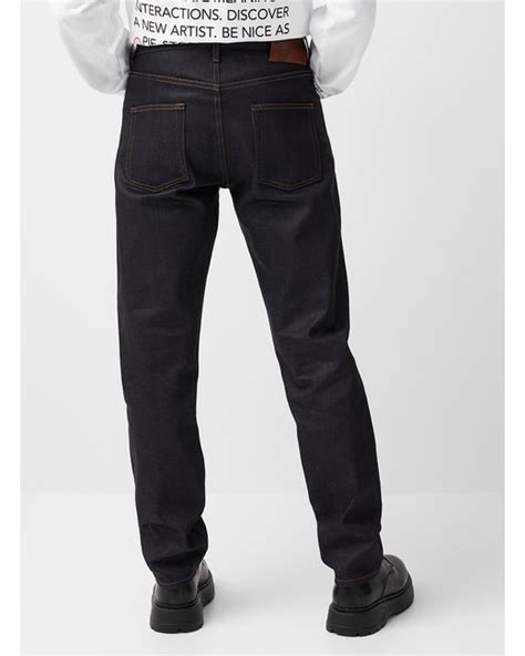 Naked Famous Indigo Easy Guy Selvedge Jean Tapered Fit In Blue For