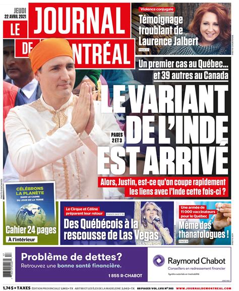 The Front Page Of The Journal De Montréal Is Causing A Lot Of Reaction