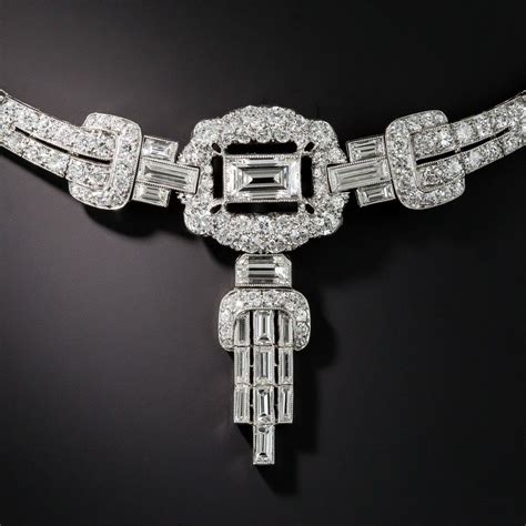 Art Deco Platinum Diamond Necklace Antique And Vintage Necklaces