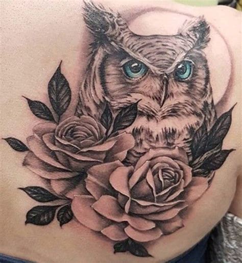12 Best Owl And Rose Tattoo Designs Petpress Owl Tattoo Sleeve