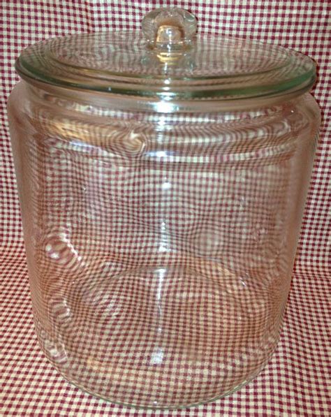 Vintage Clear Glass Large Candy Cookie Jar By Therustynailpail 30 00 With Images Glass