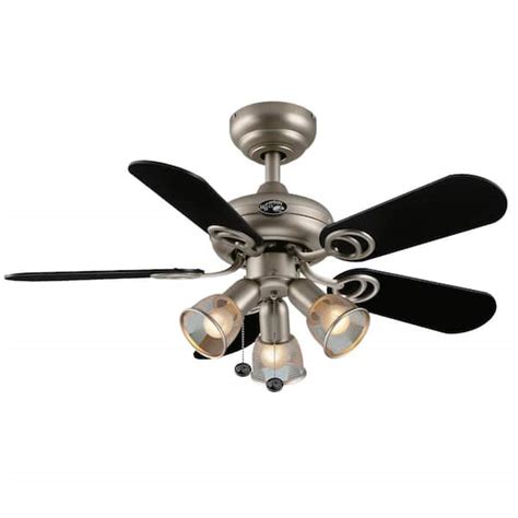 Hampton Bay San Marino 36 In Led Indoor Brushed Steel Ceiling Fan With