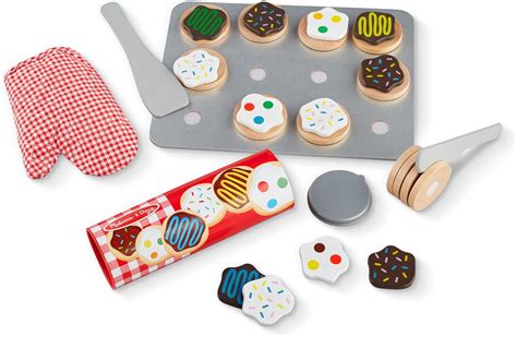 Melissa And Doug Slice And Bake Wooden Cookie Play Food Set Pretend