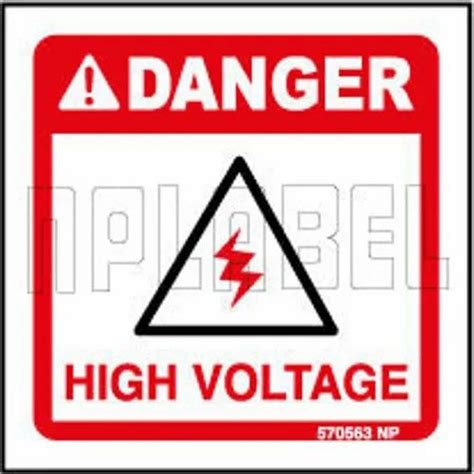 570563 Labels Danger High Voltage At Rs 135piece डाई कट लेबल In