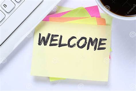 welcome new employee colleague refugees refugee immigrants computer desk stock image image of