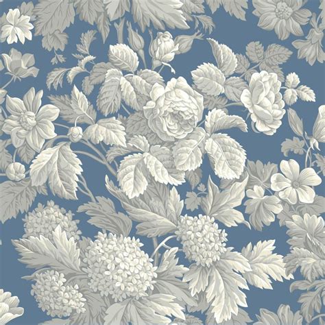 Gray blue gradient abstract background with effect line halftone graphic blurred. York Wallcovering Blue Book Antique Floral Wallpaper KC1845
