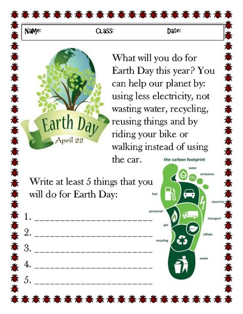 Earth Day Class Activities