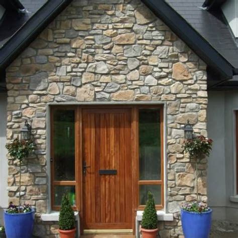 Front Door Entrance Stone Cladding Stone Cladding House Front Cladding