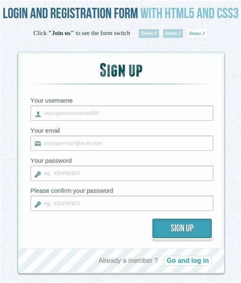 Free Registration Form Template Elegant 20 Html5 Signup And Registration