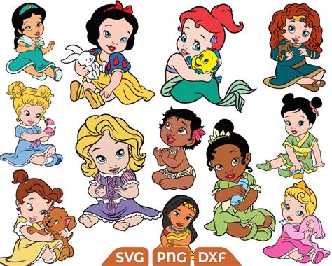 Disney Princesses Babies Svg Disney Baby Princess Svg Free Svg