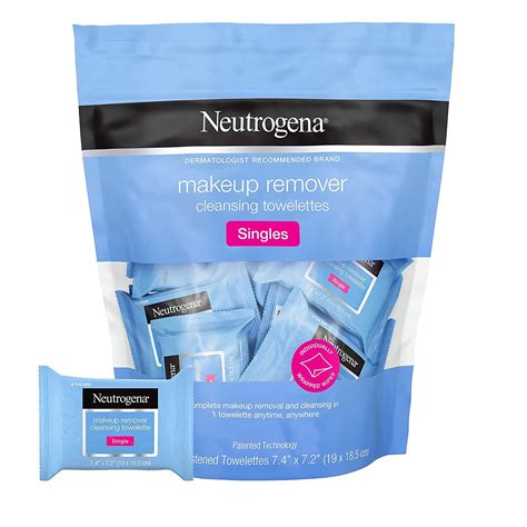Neutrogena Makeup Remover Cleansing Towelette Singles Daily Face Wipes To Remove Dirt Oil