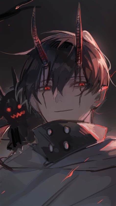 Download Black Anime Pfp Of Demon Boy Wallpaper