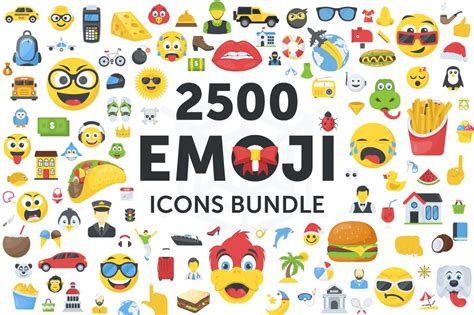 2500 Emoji Icons Bundle Emoji Icons ~ Creative Market