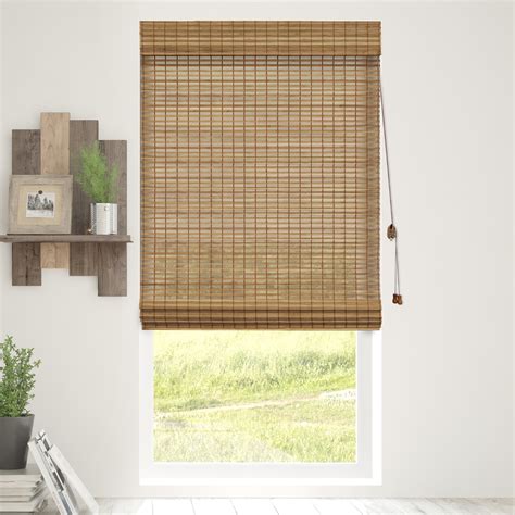 Chicology Bamboo Roman Shades Woven Wood Window Blind Bamboo