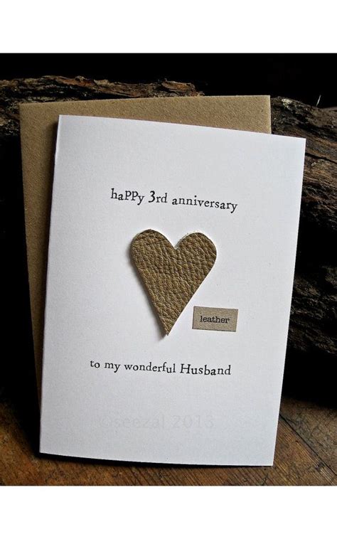 3rd Wedding Anniversary Card Husband Size A6 15x105cm Traditional