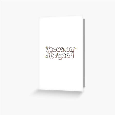 Focus On The Good 12 Retro VSCO Aesthetic Greeting Card For Sale By