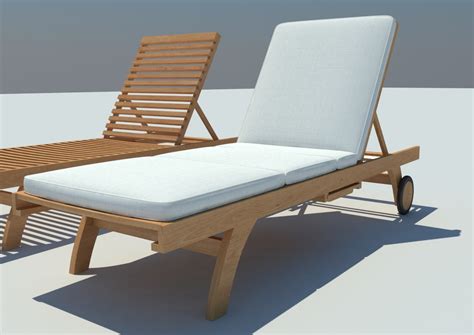 The models are provided in *.3ds and *.gsm formats. wooden loungers 3d model