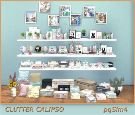 Pqsim4 Clutter Calipso Sims 4 Custom Content Sims 4 Bedroom Sims