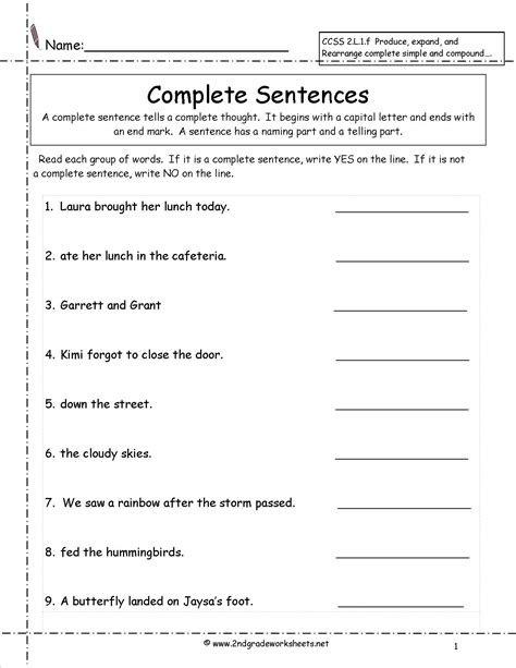 16 Copy Sentence Worksheet First Grade