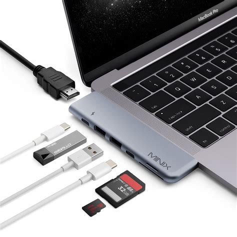 Sd and micro sd card readers. USB-C Multiport Adapter for MacBook Pro with HDMI, Thunderbolt 3, USB-C, 2x USB 3.0, Micro SD ...