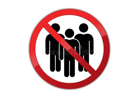 Ban On Gathering Social Distancing Symbol Stock Vector Illustration