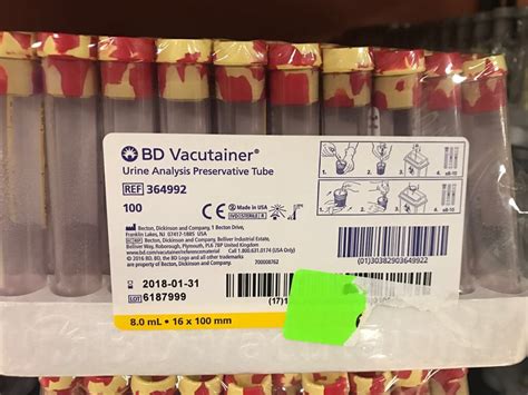 Bd Vacutainer Urine Collection Tube Conical Bottom Plain X Mm