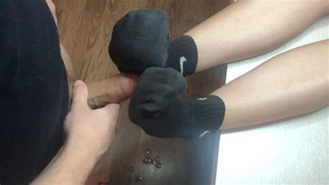 Fuck Teen Girl Black Nike Socks After Gym Footjob Socksjob Fetish