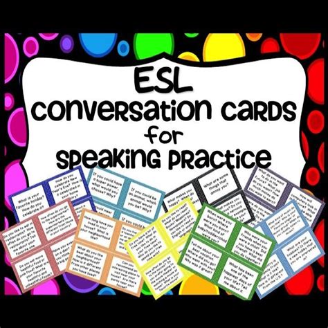 Esl Conversation Cards For Speaking Practice Conversation Cards Esl