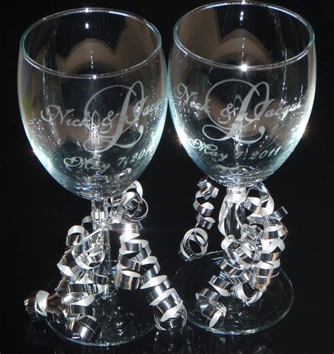 Mindy S Vinyl Expressions Wedding Glasses