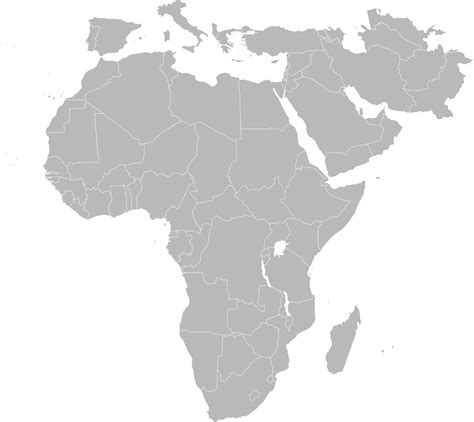 Africa Map Png Map Of Africa Outline Without Names Webvectormaps